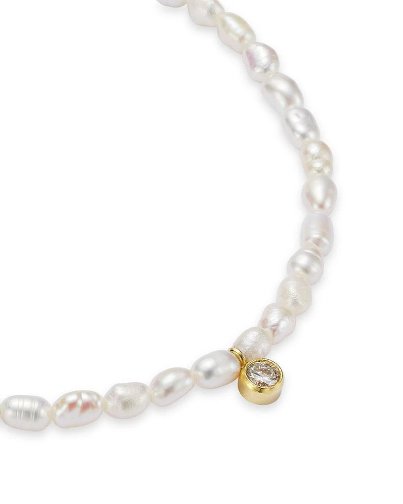 Zoe Chicco 14k Yellow Gold Cultured Pearl Bead 
Diamond Charm Bracelet 5