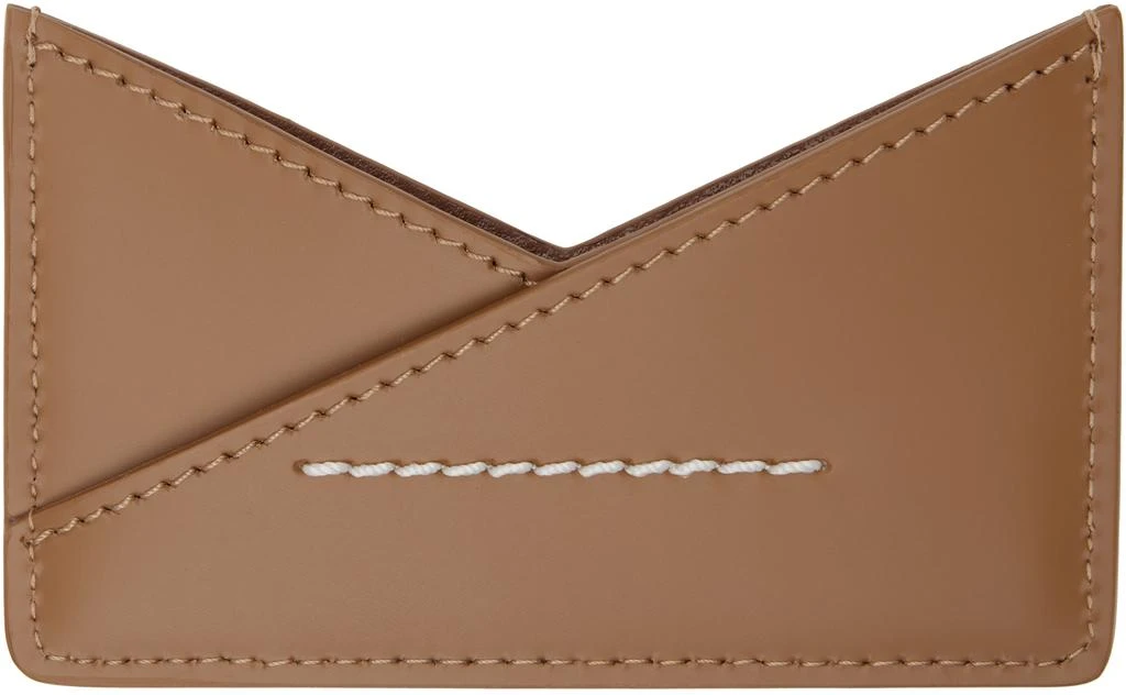 MM6 Tan Triangle 6 Card Holder 2