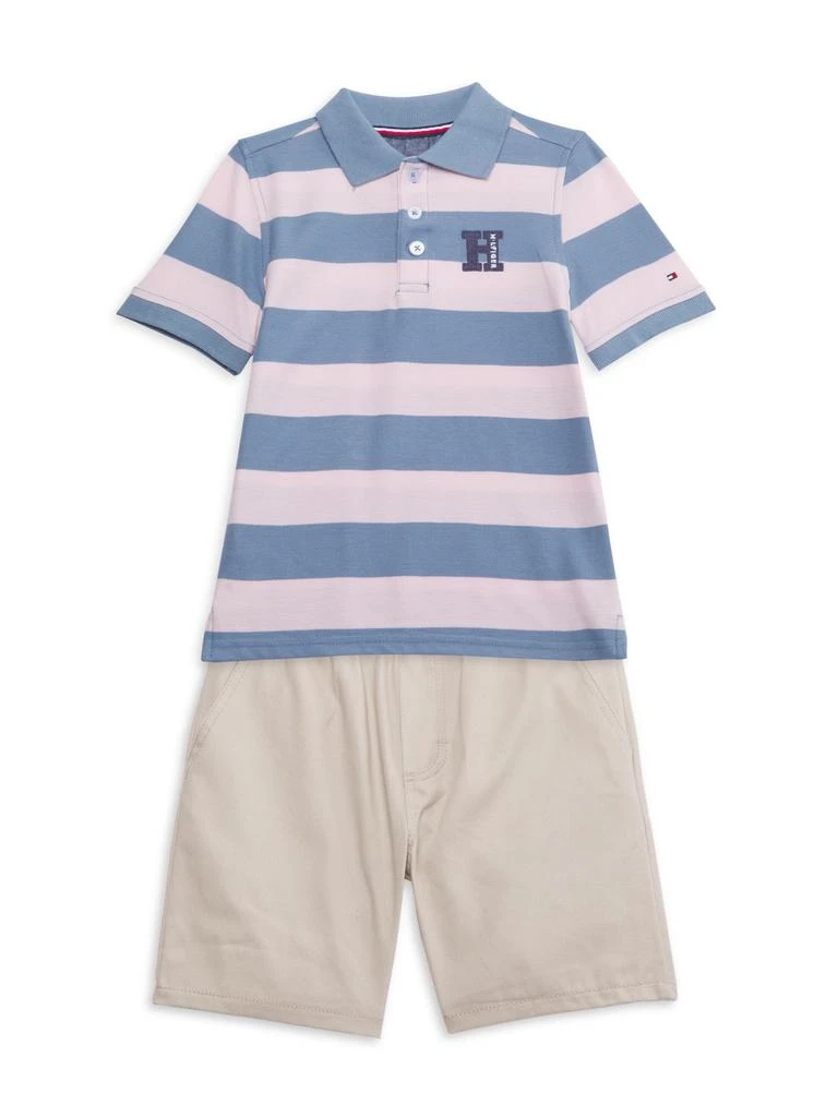 Tommy Hilfiger Baby Boy
s 
Little Boy
s 3-Piece Logo T-Shirt 
Shorts Set