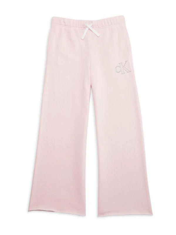 Calvin Klein Girl's Wide Leg Fleece Pants 1