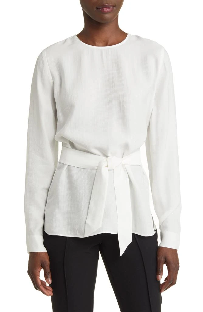 Nordstrom Long Sleeve Tie Waist Top 2