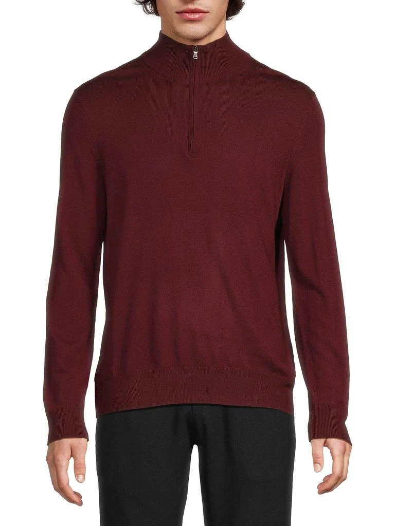 Saks Fifth Avenue Merino Wool-Blend Quarter-Zip Sweater