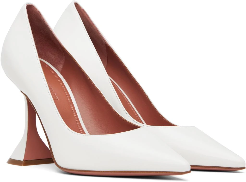 Amina Muaddi White Ami Pump Heels 4