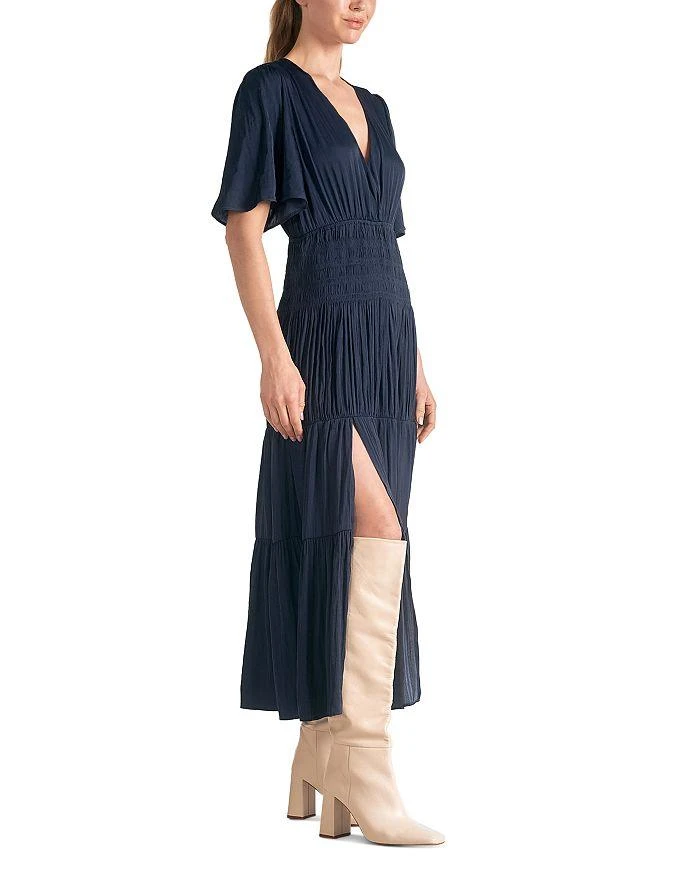 Elan V Neck Smocked Dress 4