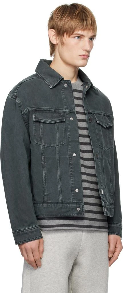AMI Black Trucker Denim Jacket 2