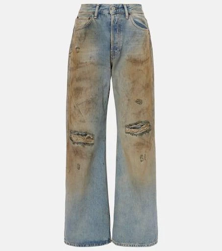 Acne Studios Penicillin distressed wide-leg jeans 1