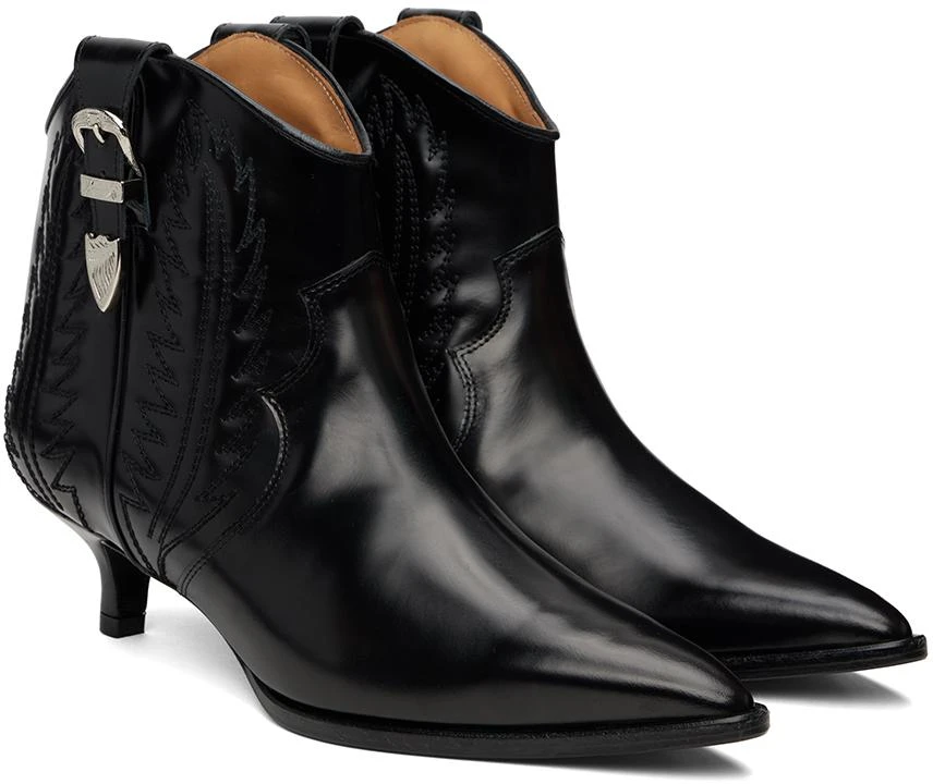 Toga Pulla Black Western Heeled Boots 4