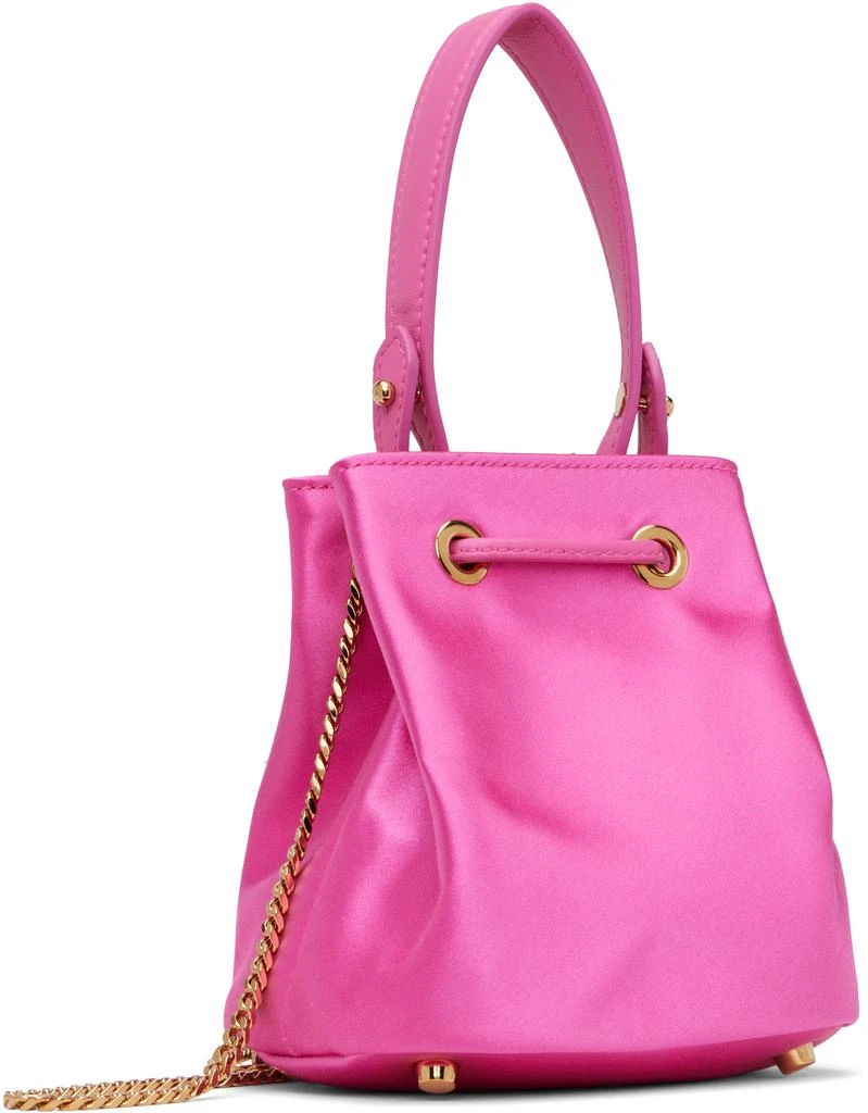 Versace Pink 
La Medusa
 Satin Mini Bucket Bag 3