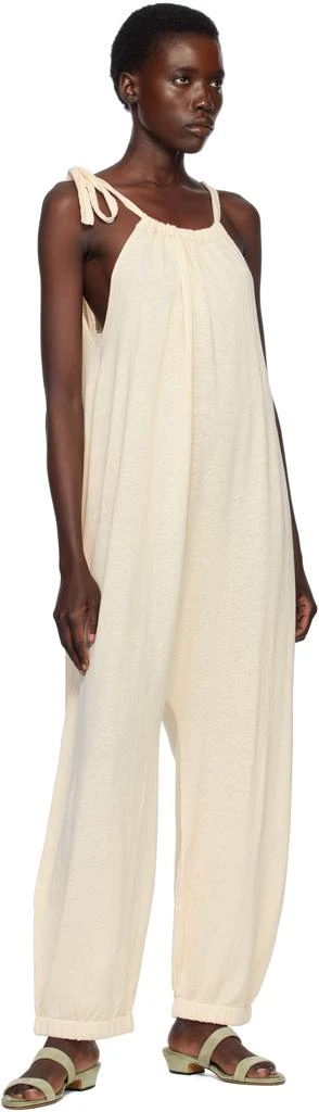 LAUREN MANOOGIAN Beige Gather Jumpsuit 4