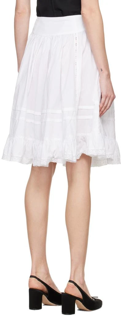 Sandy Liang White Calico Midi Skirt 3