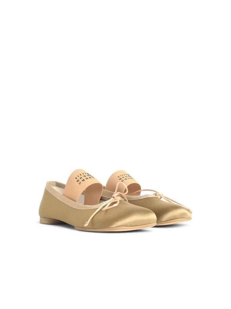 MM6 Mm6 Maison Margiela Green Polyester Ballet Flats 2