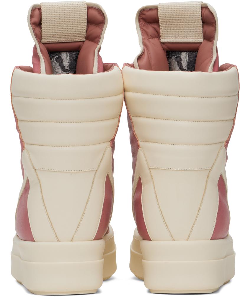 Rick Owens Pink & Off-White Porterville Mega Geobasket Sneakers