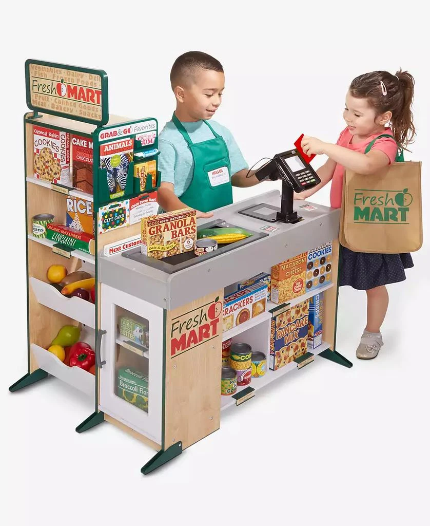 Melissa & Doug Melissa & Doug Freestanding Wooden Fresh Mart Grocery Store 1