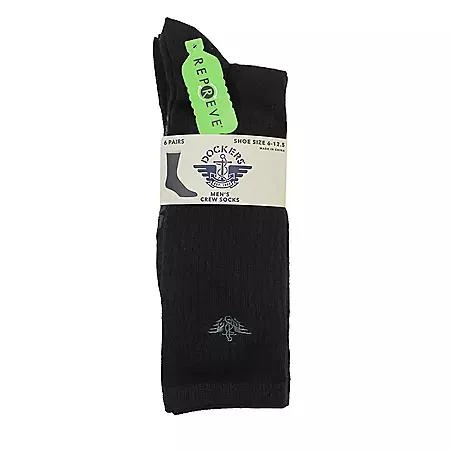 Dockers Dockers Men's 6-Pack Embroidered Repreve Dress Crew Sock 4