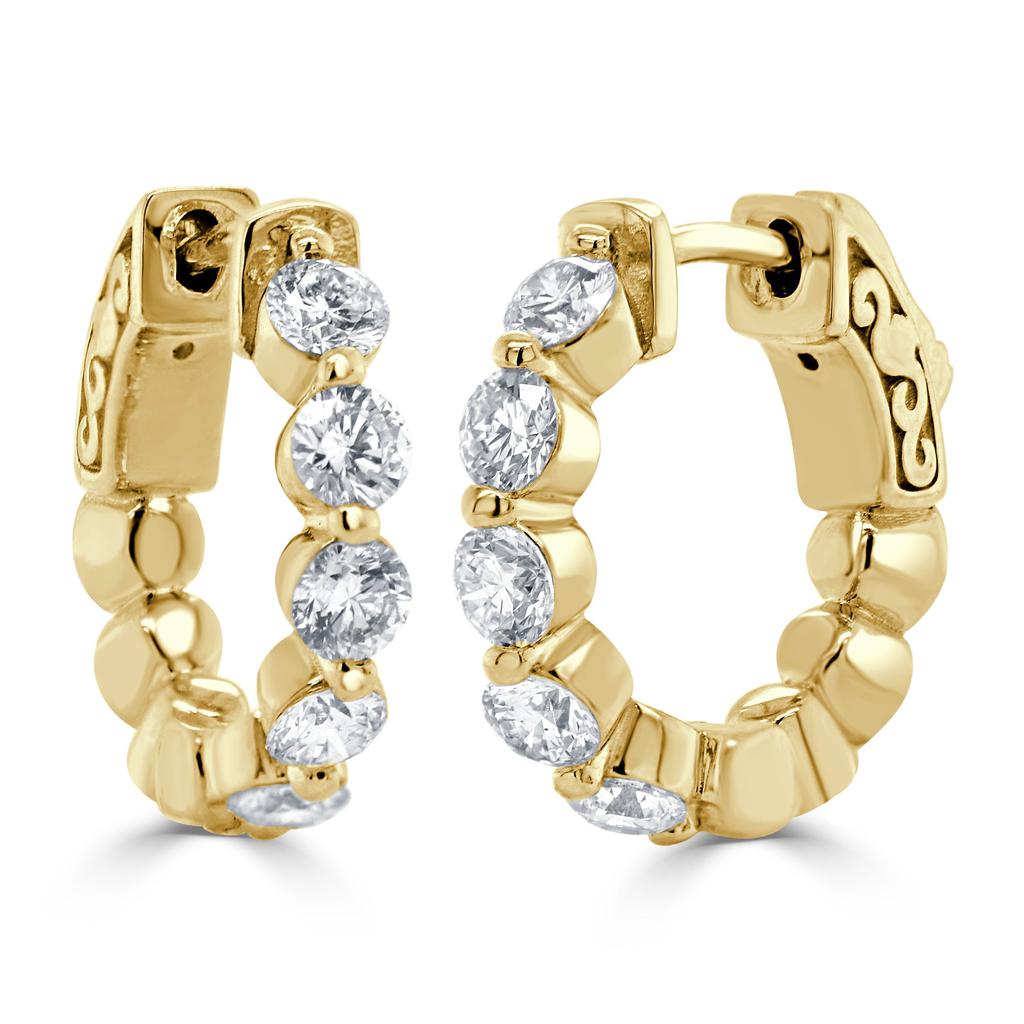 Sabrina Designs 14k Gold & Diamond Huggie Hoop Earrings