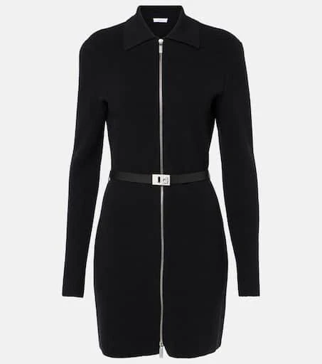 Salvatore Ferragamo Zip-up belted shirt dress 1