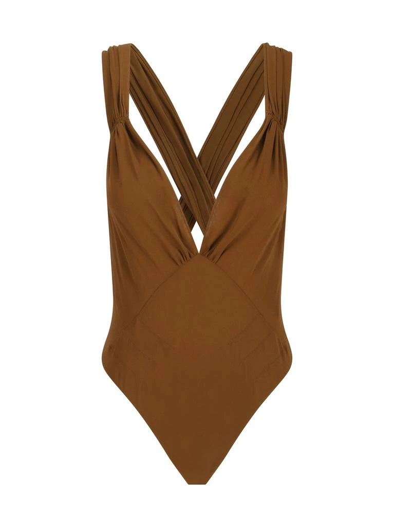 Yves Saint Laurent Saint Laurent Cross-Back Sleeveless Bodysuit 1