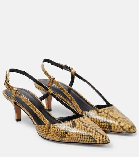 Isabel Marant Pilia leather slingback pumps 1