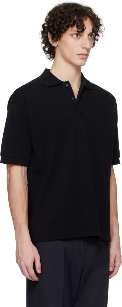 AURALEE Navy Pima Cotton Heavy Pique Polo - Polo Shirts - BeyondStyle
