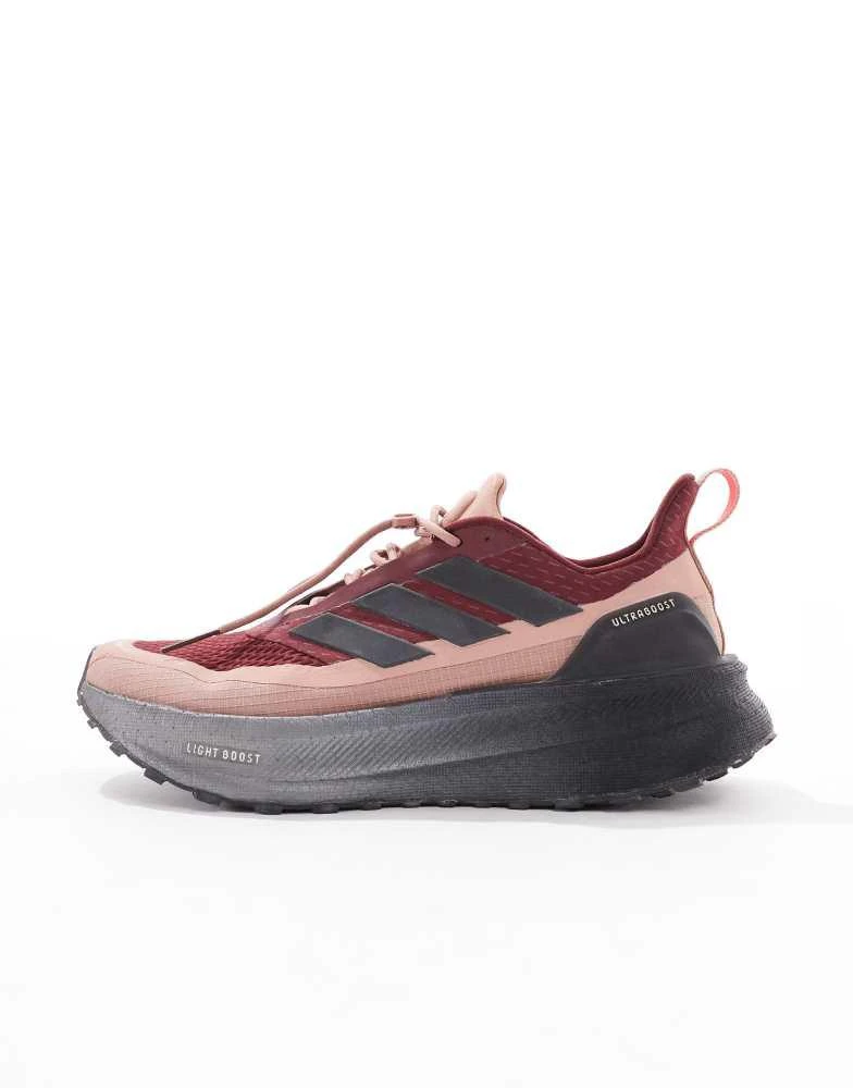 Adidas adidas Running Ultraboost 5 Climawarm trail trainers in burgundy and black 2