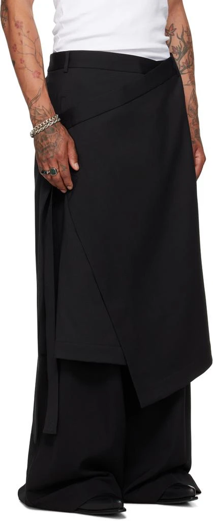 LU'U DAN Black Apron Skirt 2
