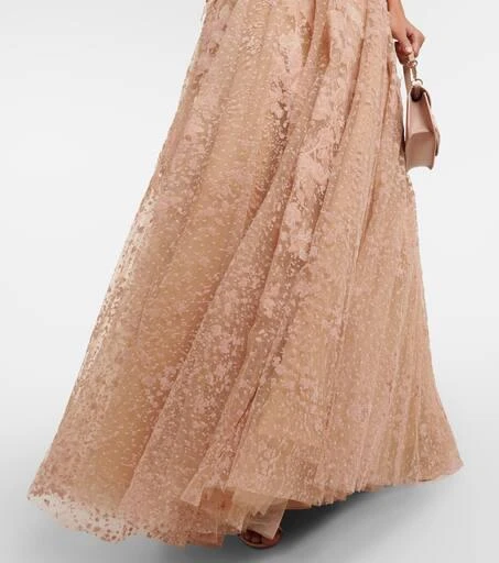 Costarellos Appliqué tulle gown 5