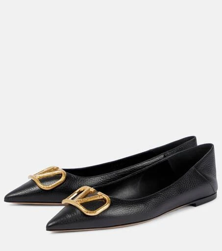 Valentino VLogo leather ballet flats 5
