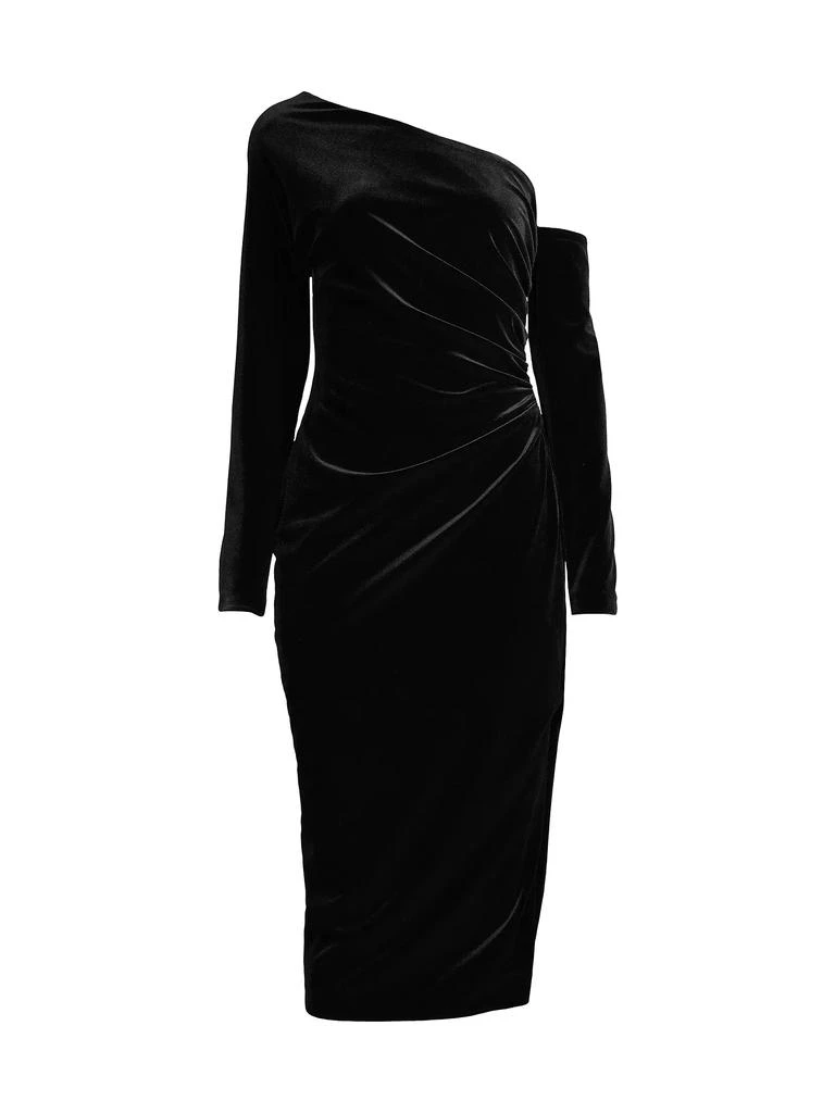 Donna Karan Social Occasion Asymmetric Velvet Cocktail Dress 1