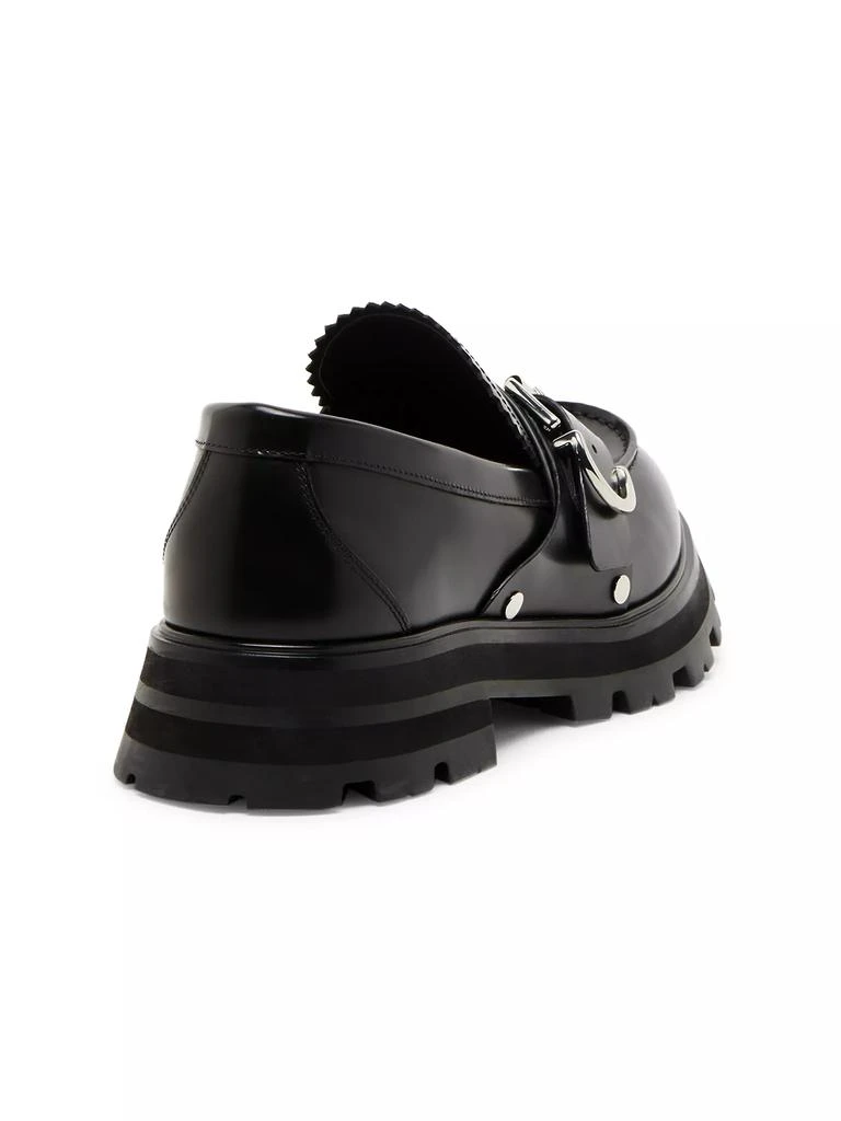 Alexander McQueen Buckle-Accented Leather Loafers 3