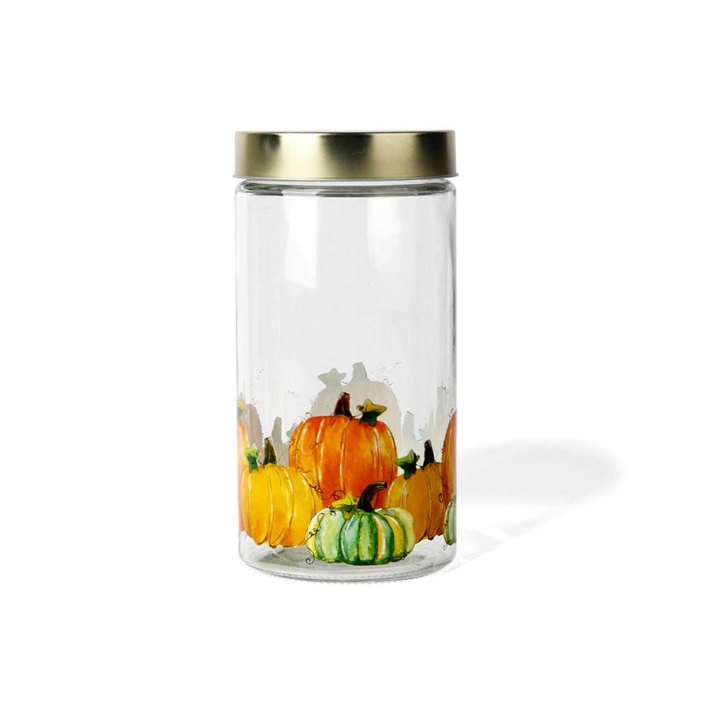 American Atelier Pumpkins Glass Jar, 60 oz