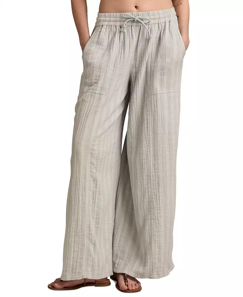 Lucky Brand Women's Striped Cotton Gauze Drawstring Pants