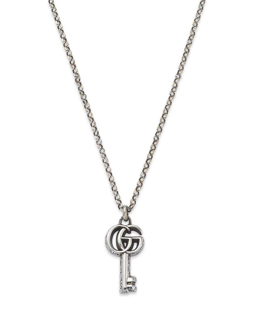 Gucci Sterling Silver Marmont Interlocking G Key Pendant Necklace, 19.5" 1