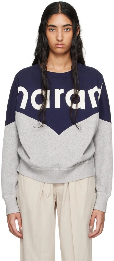 Isabel Marant Navy 
Gray Houston Sweatshirt 1