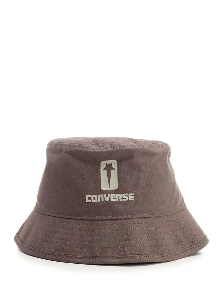 Rick Owens Rick Owens DRKSHDW X Converse Logo Detailed Bucket Hat 1