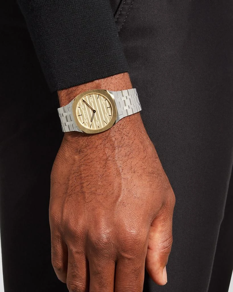 Gucci 25H 34mm Two-Tone Bracelet Watch 2