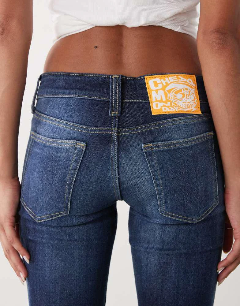 Cheap Monday Cheap Monday Booty Bei stretch low rise bootcut jeans in star dark blue 4