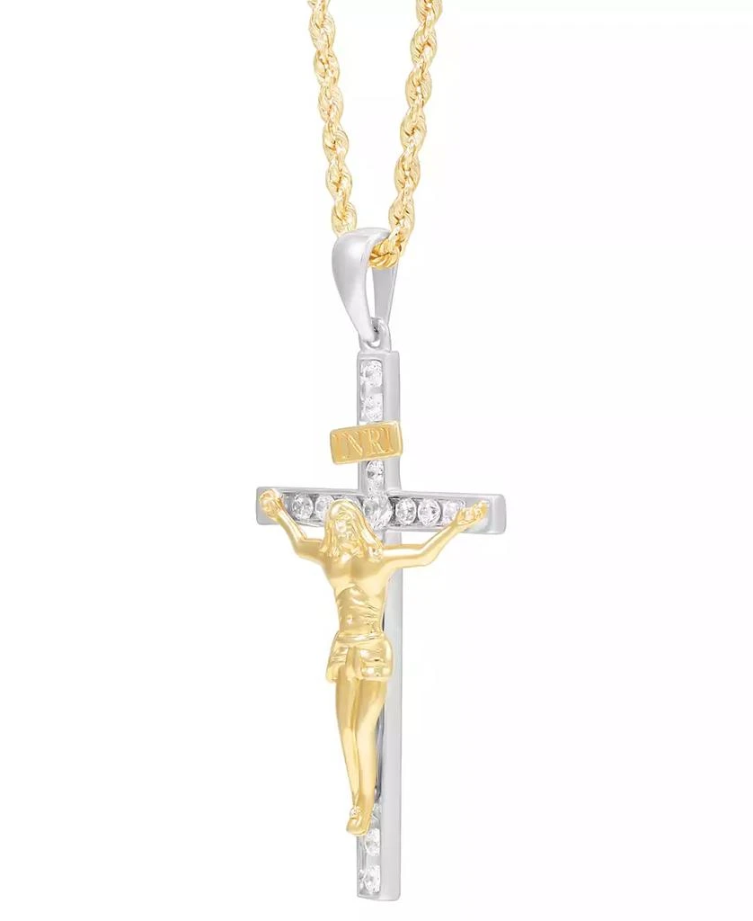 Grown With Love Men's Lab Grown Diamond Crucifix 22" Pendant Necklace (1/3 ct. t.w.) in 10k Gold 3
