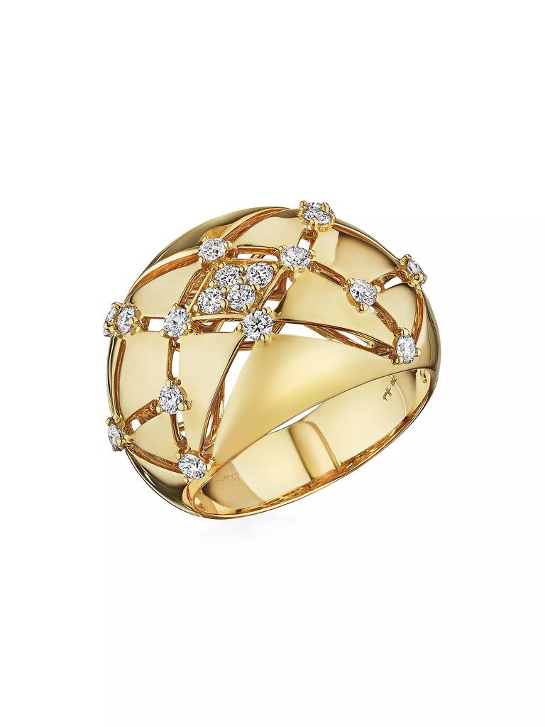 HUEB Estelar 18K Gold & Diamond Ring