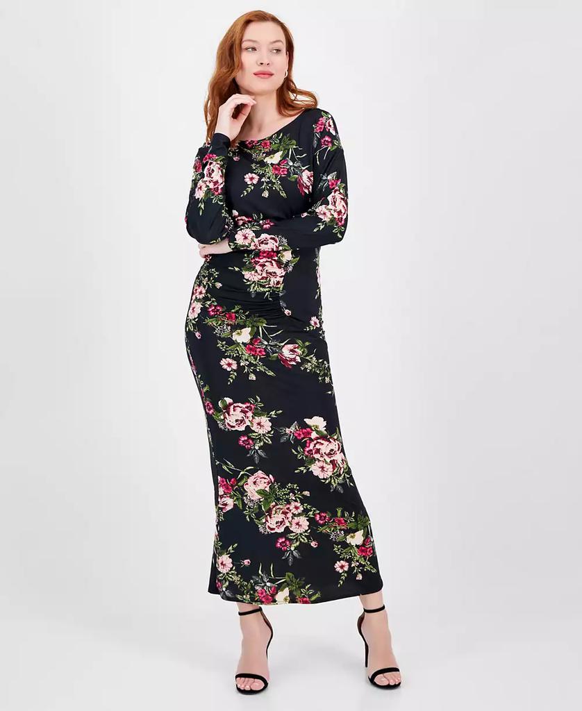 RACHEL Rachel Roy Women's Cora Printed Long-Sleeve Maxi Dress