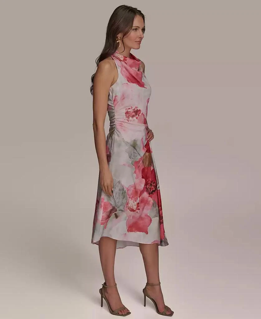 Donna Karan Women's Printed Cowl-Neck Midi Dress 3