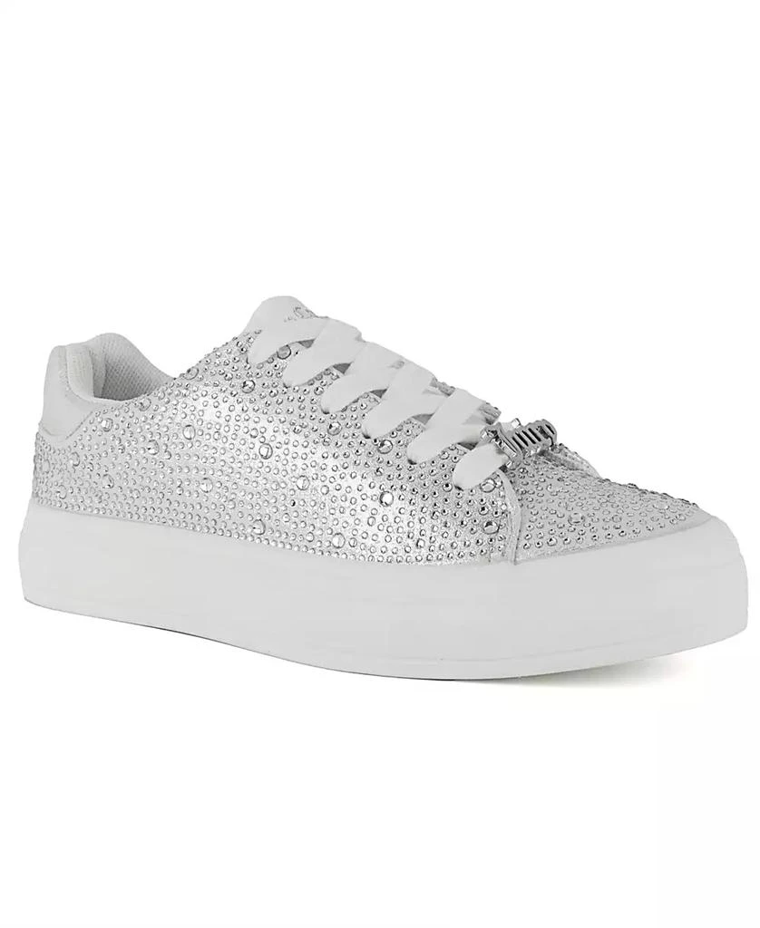 Juicy Couture Women's Alanis Rhinestone Lace Up Platform Sneakers 1