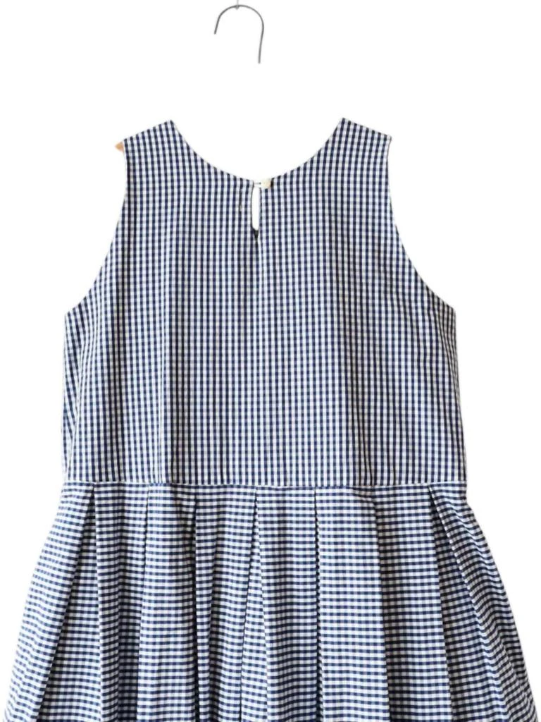 Fabiana Pigna Laurel Dress In Navy Gingham 4
