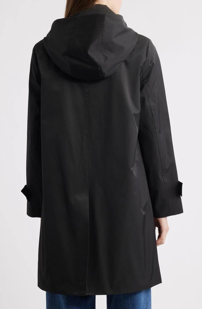 London Fog Oversize Single Breasted Hooded Raincoat 2