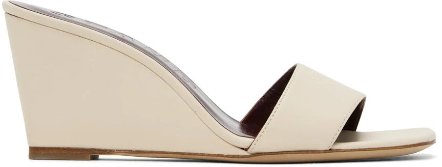 Staud Off-White Billie Wedge Heeled Sandals 1