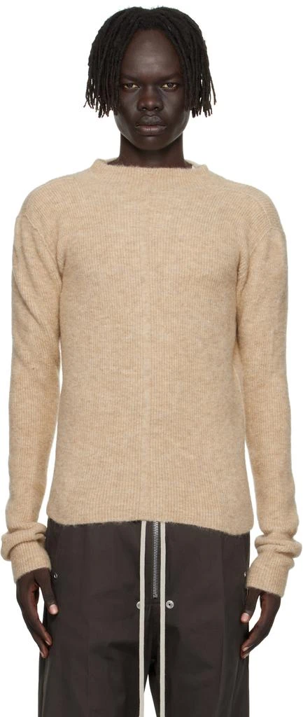 Rick Owens Beige Concordians Headon Pull Sweater 1