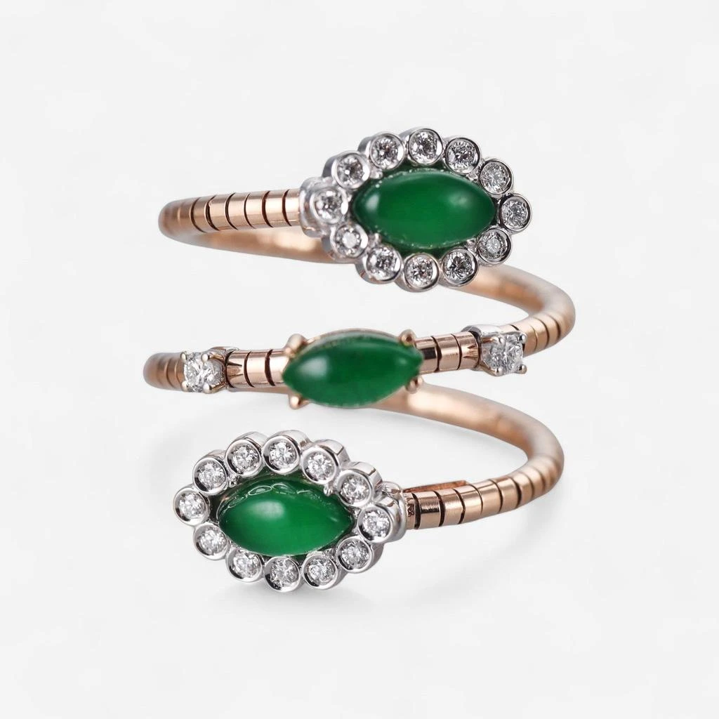 Tavanti Tavanti 18K Rose
White Gold Diamond, Green Aventurine
Rock Crystal Ring Sz. 7.5 JF-20-0190F-32