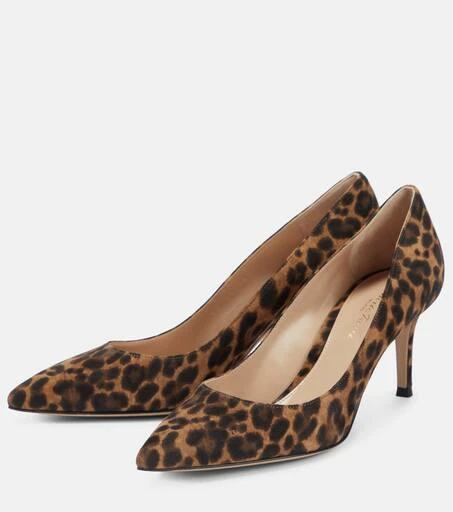 Gianvito Rossi Gianvito 70 leopard-print suede pumps 4