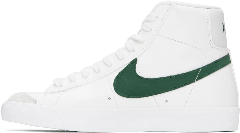 NIKE White & Green Blazer Mid '77 Vintage Sneakers 3