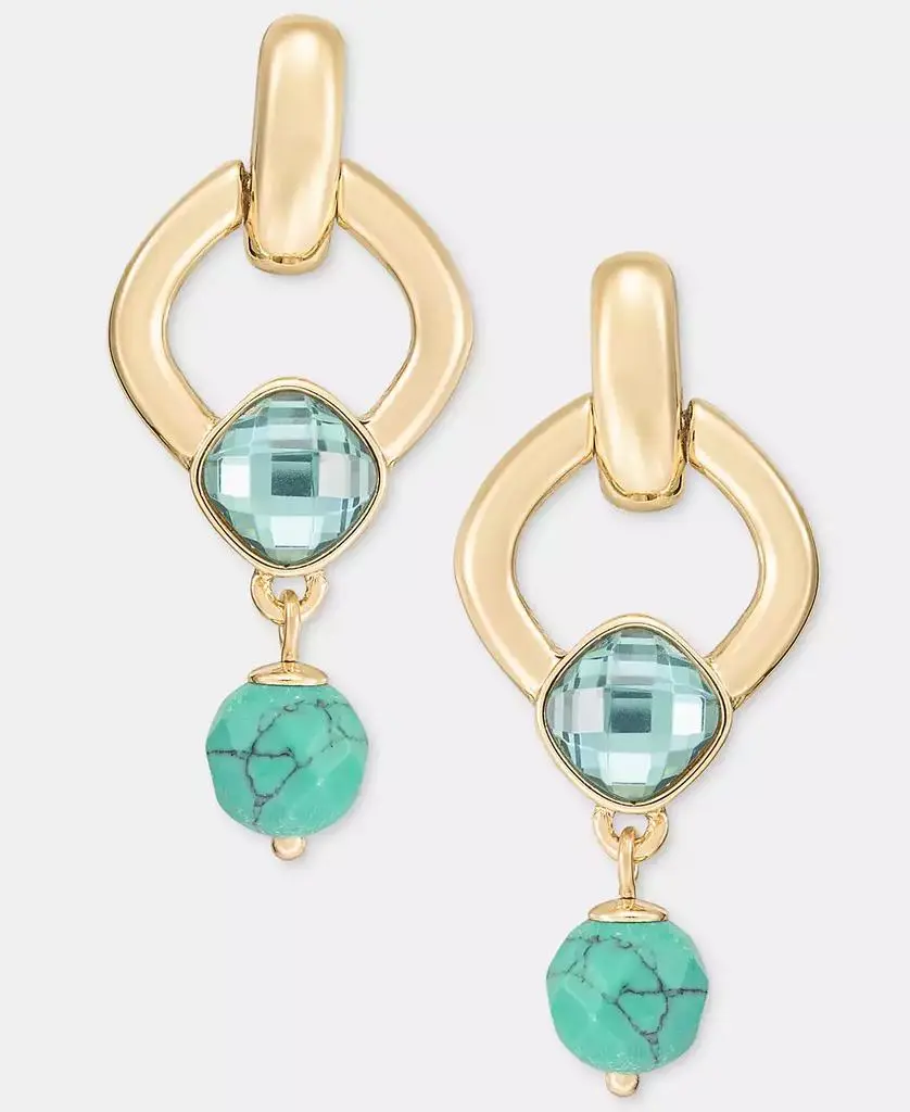 Anne Klein Stone & Bead Drop Earrings