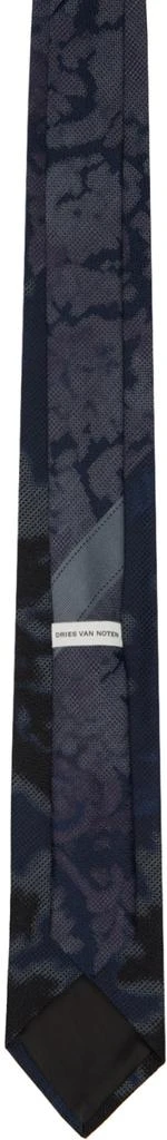 Dries Van Noten Navy Printed Tie 2